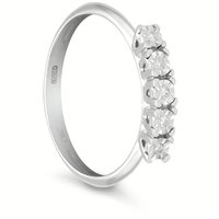 Anello Promesse Donna in Oro bianco Diamante